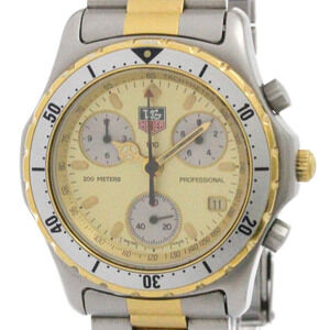 TAG HEUER 2000 Professional Chronograph Gold Plated Steel Watch CE1121